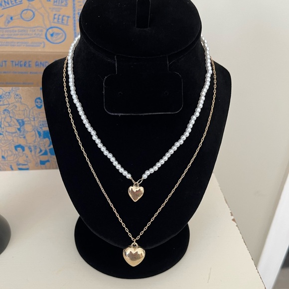 American Eagle Outfitters Jewelry - American Eagle Heart and Pearl Necklaces